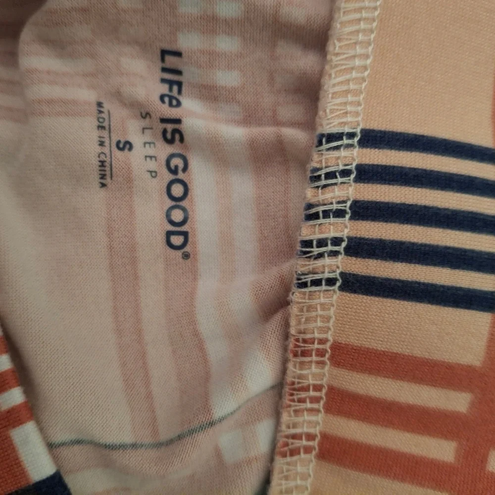 Life‎ Is Good Sleep Pajama Pants Women's Size S Pink Plaid Lounge Bottoms